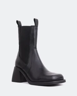 Chelsea|Ankle Boots-L'INTERVALLE Griff Black Leather
