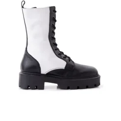 Ankle Boots-L'INTERVALLE Gryffindor Black/White Leather