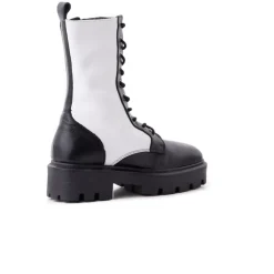 Ankle Boots-L'INTERVALLE Gryffindor Black/White Leather