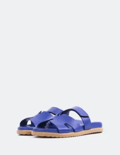 Flats-L'INTERVALLE Gustave Blue Leather