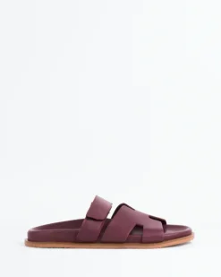 Flats-L'INTERVALLE Gustave Burgundy Leather