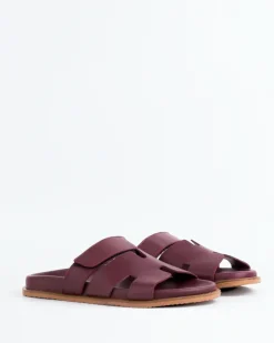 Flats-L'INTERVALLE Gustave Burgundy Leather