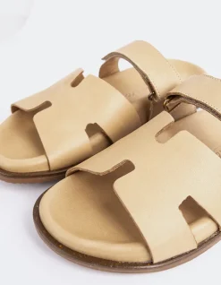 Flats-L'INTERVALLE Gustave Camel Leather