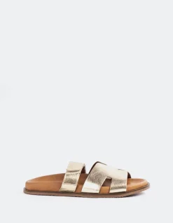 Flats-L'INTERVALLE Gustave Gold Leather