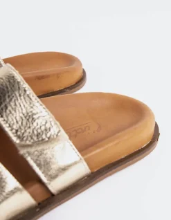 Flats-L'INTERVALLE Gustave Gold Leather