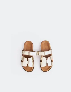 Flats-L'INTERVALLE Gustave Gold Leather