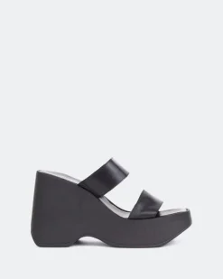 Wedges-L'INTERVALLE Hadid Black Leather