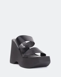 Wedges-L'INTERVALLE Hadid Black Leather