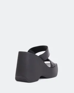 Wedges-L'INTERVALLE Hadid Black Leather