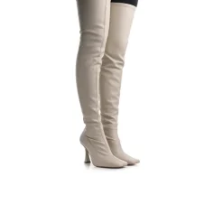 Over-the-knee|Stretch-L'INTERVALLE Hamlet Beige Stretch