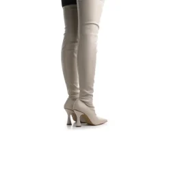 Over-the-knee|Stretch-L'INTERVALLE Hamlet Beige Stretch