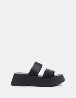 Platform-L'INTERVALLE Happy Black Leather