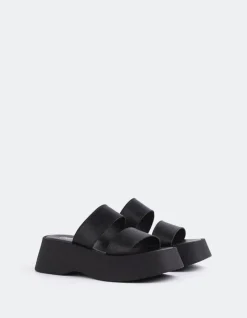 Platform-L'INTERVALLE Happy Black Leather