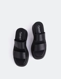 Platform-L'INTERVALLE Happy Black Leather