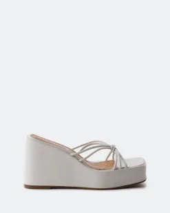 Wedges-L'INTERVALLE Harmonia Off White Leather