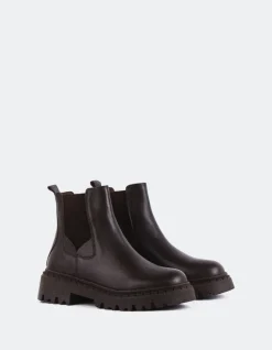 Chelsea|Ankle Boots-L'INTERVALLE Hayes Brown Leather