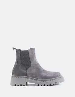 Chelsea|Ankle Boots-L'INTERVALLE Hayes Grey Suede