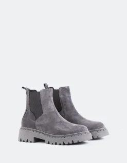 Chelsea|Ankle Boots-L'INTERVALLE Hayes Grey Suede