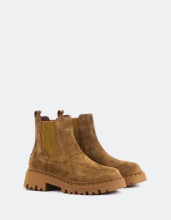 Chelsea|Ankle Boots-L'INTERVALLE Hayes Tan Suede