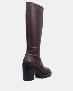 Tall Boots-L'INTERVALLE Hedon Brown Leather