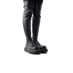 Over-the-knee|Tall Boots-L'INTERVALLE Helga Black Stretch
