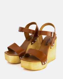 Wood Sandals|Wedges-L'INTERVALLE Heloise Tan Leather