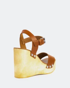 Wood Sandals|Wedges-L'INTERVALLE Heloise Tan Leather