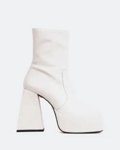 Platform|Ankle Boots-L'INTERVALLE Hippie Off White Leather