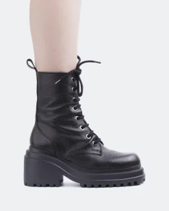 Platform|Lace-up-L'INTERVALLE Homer Black Leather