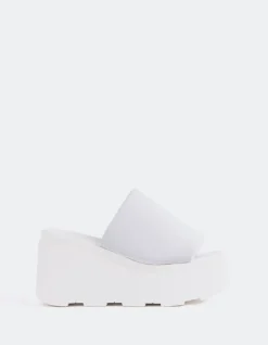 Wedges|Platform-L'INTERVALLE Hopeful White Lycra