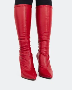 Tall Boots-L'INTERVALLE Horizon Red Stretch
