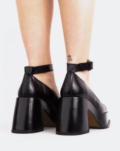 Platforms|Mary-jane-L'INTERVALLE Huchette Black Leather