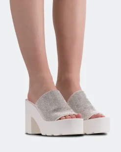 Platform-L'INTERVALLE Hutton White Strass