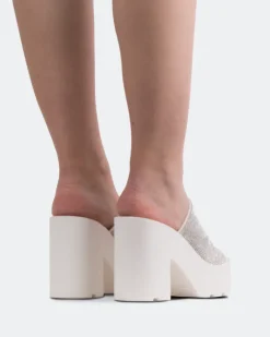 Platform-L'INTERVALLE Hutton White Strass