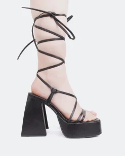 Platform|Strappy-L'INTERVALLE Hypnotic Black Leather