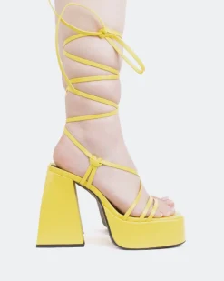 Platform|Strappy-L'INTERVALLE Hypnotic Yellow Leather