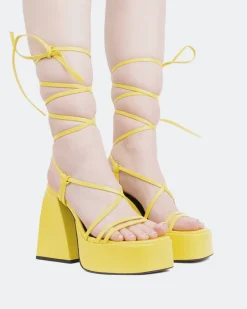 Platform|Strappy-L'INTERVALLE Hypnotic Yellow Leather