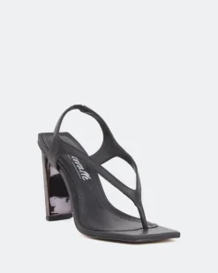 High Heels-L'INTERVALLE Icon Black Leather