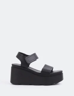 Wedges|Platform-L'INTERVALLE Ideal Black Leather
