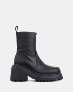 Ankle Boots-L'INTERVALLE Ike Black Leather
