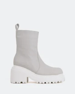 Ankle Boots-L'INTERVALLE Ike Off White Leather