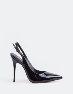Slingbacks-L'INTERVALLE Janeiro Black Patent