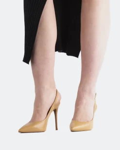 Slingbacks-L'INTERVALLE Janeiro Camel Leather