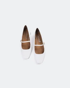 Mary-jane|Ballerinas-L'INTERVALLE Jaria White Leather