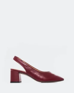 Slingbacks-L'INTERVALLE Jarotes Burgundy Leather