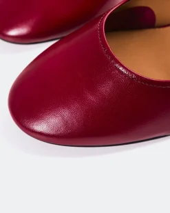 Slingbacks-L'INTERVALLE Jarotes Burgundy Leather