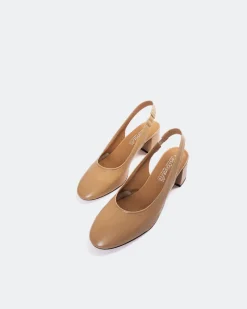 Slingbacks-L'INTERVALLE Jarotes Camel Leather