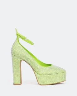 Platforms-L'INTERVALLE Jayne, Green Suede/Suède Vert