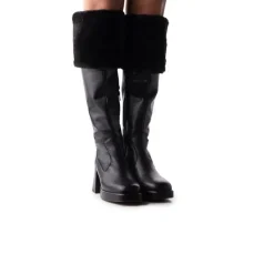 Tall Boots-L'INTERVALLE Jesse Black Leather