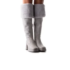 Tall Boots-L'INTERVALLE Jesse Grey Leather